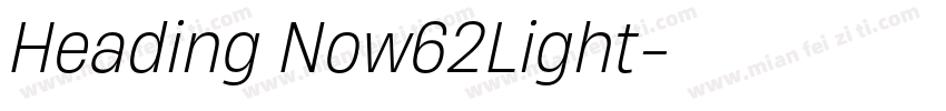 Heading Now62Light字体转换